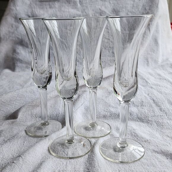 Set of 4 Vintage MCM Danish HOLMEGAARD Aperitif Cordial Glasses 5.75" H - Picture 1 of 12